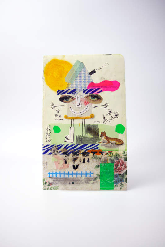 Super colorful and vibrant handmade collage created with paper cutouts and diverse textures. Super colorful and vibrant handmade collage created with paper cutouts and diverse textures.