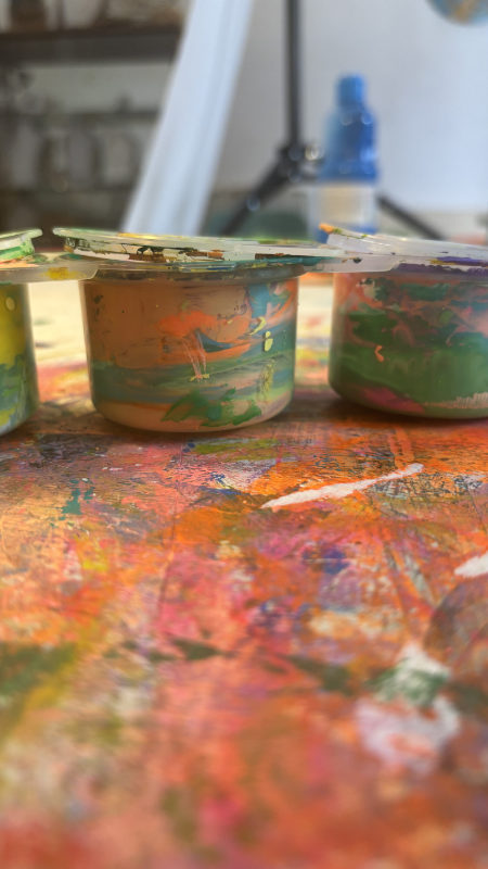 Creative process captured in the moment. Creative process captured in the moment.