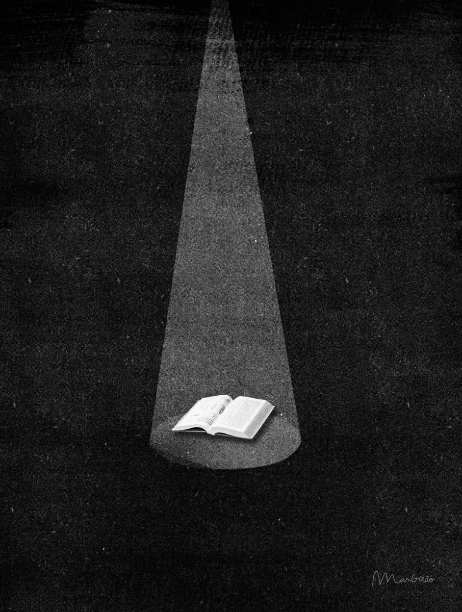 Minimalist black-and-white illustration depicting the balance between ethics and economics.